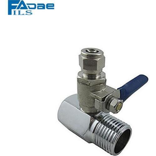 Reverse Osmosis System Feed Water Adapter 1/2" to 1/4" Ball Valve Faucet Tap Feed