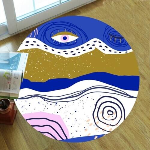 Funny Eye carpet Square Anti-Skid Area Floor Mat 3D Rug Non-slip Mat Dining Room Living Room Soft Bedroom Carpet 05