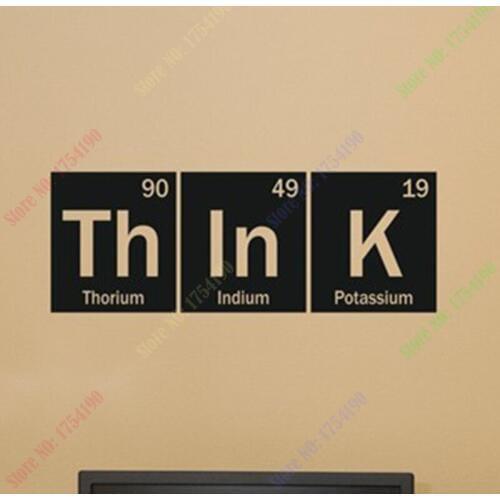 Think Science Periodic Table Elements Living Room Home School Office Vinyl Art Carving Wall Decal Sticker for Home Window Decor