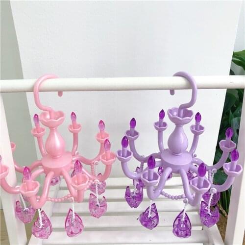 1pcs Plastic Drying Rack Japan Style Cute Chandelier Hanger Magic Multi-function Home Storage Racks For Clothes Socks Underwear