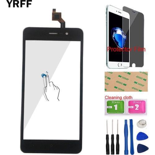 YRFF 5.0" Touch Front Glass Lens Sensor Digitizer Panel For Wiko Lenny 4 Lenny4 Touch Screen Mobile Tools + Protector Film
