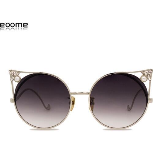 Fashion new 2019 winter diamond round shape women sunglasses round glasses oculos vintage oculos sol feminino