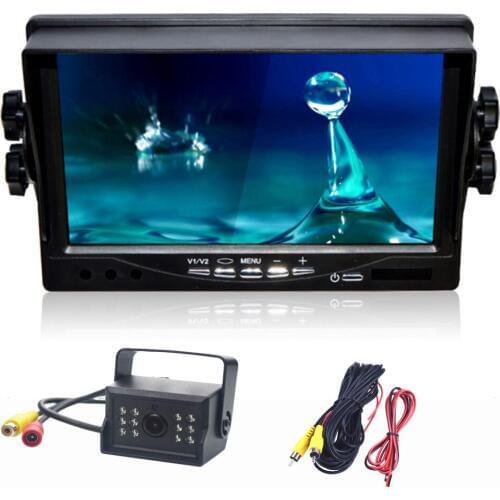 LED Reverse Camera 7" TFT LCD Monitor For Truck Bus Parking Assistance Monitors S DC 9V/35V Car Monitors