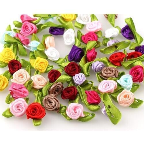 100PC/50 Mix Color Decorative Flower Artificial Silk Party Wedding DIY Garland Decoration Home Decor(without stem)