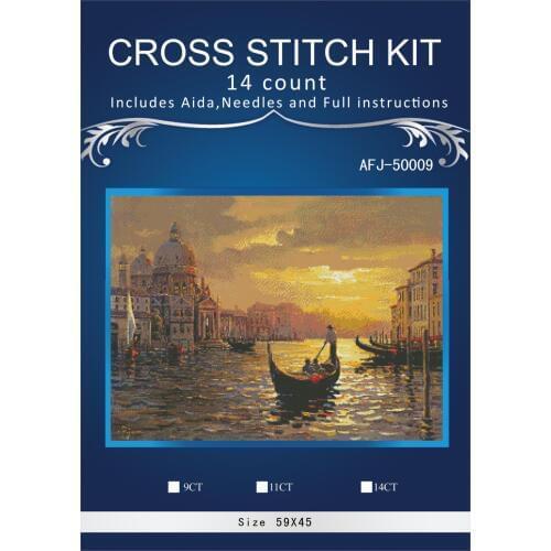 11/14/16/18/27 Cross stitch Set Lovely Counted Cross Stitch Kit Sundown river time embroidery dim DMC ANCHOR
