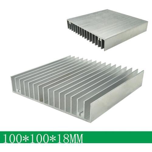 1x Electronic Radiator Cooler Fin Aluminum Heatsink Computer Water Cooling System IC Chip LED 100*100*18mm 80*80*27mm Heat Sink