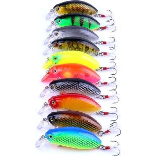 20pcs New Carp Fishing Lure Hard Bait 10 Colors Swimbait Professional Crankbait Minnow Carp Bait Pesca Fishing Tackle 6cm 9.6g