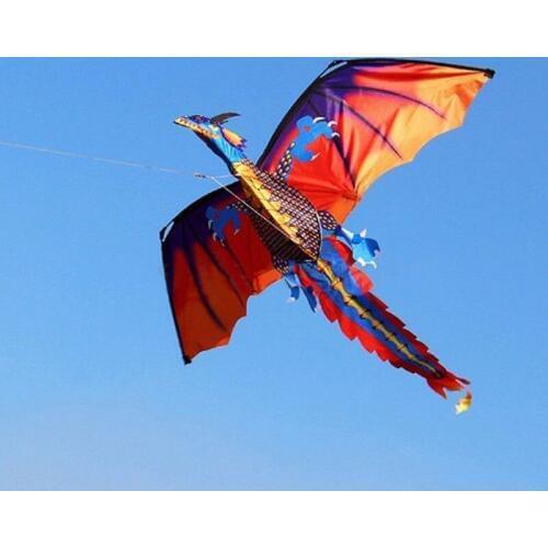 3D Dragon Kite Single Line With Tail Kites Outdoor Fun Toy Kite Family Outdoor Sports Toy Children Kids Dinosaur Kite