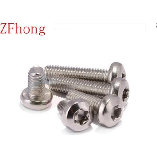 50pcs/lot M5*8/10/12/14/16/18/20/22/25/30/35/40/45/50 A2 stainless steel 304 torx round head machine screw
