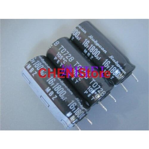 50PCS NEW RUBYCON MBZ 16V1800UF 10X23MM electrolytic capacitor mbz 1800uf 16v Ultra low ESR motherboard 1800uF/16V