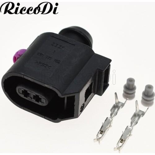 1-20 Sets 6E0973702 2Pin Auto Waterproof ABS Speed Sensor Plug Connector 6E0 973 702 For VW Golf Passat B6 Polo