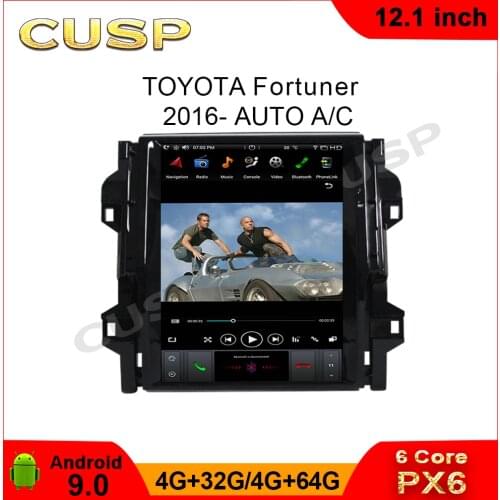 Car Multimedia Player For TOYOTA Fortuner Android tesla style Screen Audio radio upgrade Stereo px6 autoradio GPS Head unit