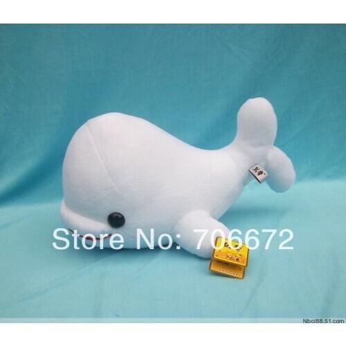 About 43cm white whale plush toy doll t8869