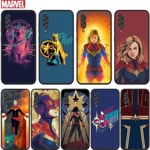 Captain Marvel For Samsung Galaxy A90 A80 A70S A60 A50S A40S A30S A20E A10S A2 Core 5G Black Soft Phone Case