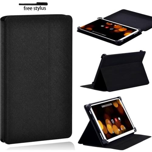 Leather Pu Case for Argos Bush Spira / Breezie / Eluma / My Tablet Anti-fall Foldable Protective Case Cover + Pen