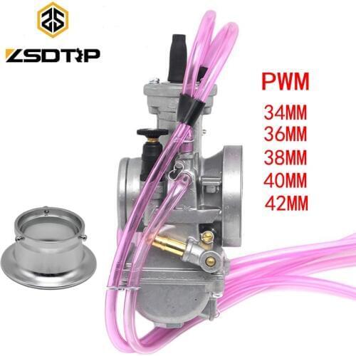 ZSDTRP PWM 34 36 38 40 42mm For Keihin Carburetor Universal Shift Karts 2T Racing Motorcycle Scooter ATV KTM 250CC Carburador