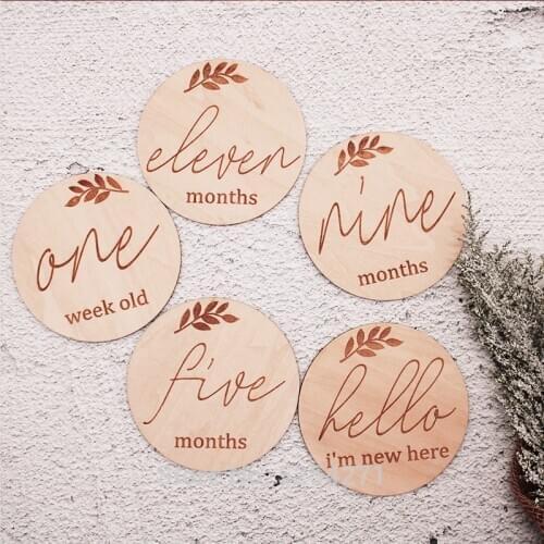 Baby Milestone Cards Wooden Milestone Baby Cards Engraved Milestone Prop Monthly Baby Idea Newborn Gift IdeaBaby Shower Gift