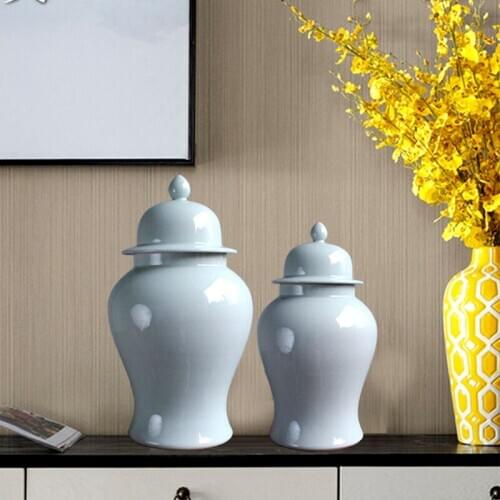 Jingdezhen Ceramic temple jar Green Decoration Home Decoration Modern Creative Vase porcelain Ginger jar