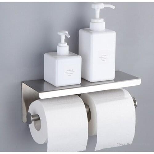 CHINA WANGYIRUO Toilet tissue box mobile phone holder roll paper holder toilet 304 stainless steel punch-free roll paper holder