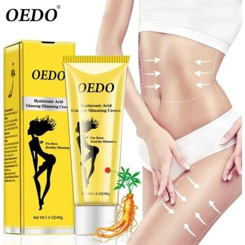OEDO Hyaluronic Acid Ginseng Slimming Cream Reduce Cellulite Lose Weight Burning Fat Slimming Cream Health Care Burning Creams