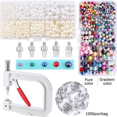 Pearl Setting Machine Tools Pearls Rivet Buttons DIY Handmade Beads Buttons Sewing Accessories For Hats/Shoes/Clothes/Bag/Skirts