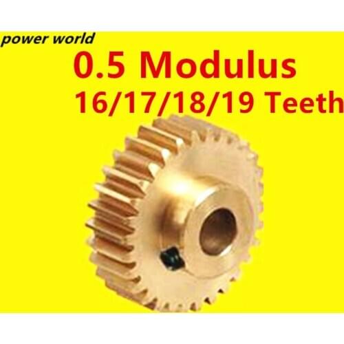 Copper Gear Boss 0.5 Mode 16/17/18/19 Teeth Small Modulus Gear Rack Carved Motor Fittings