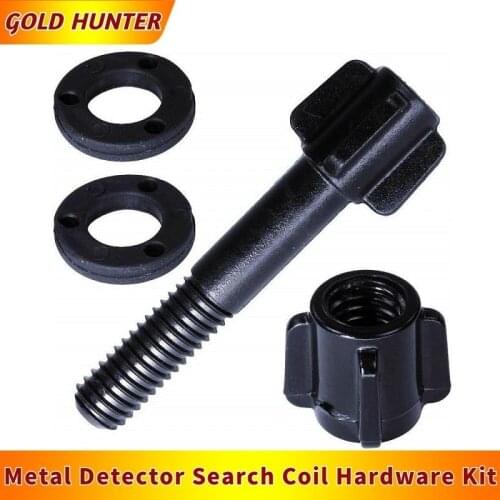 One Set Black Plastic Search Coil Nut Bolt Set for garrett metal detector