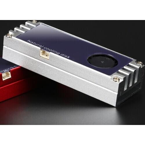 Mini M2 SSD Heatsink Cooler Temperature Display M.2 SSD Heatsink Cooling Fan w/Turbo Fan for 2280 22110 NVMe Solid State Drive
