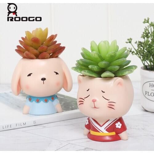 Cartoon PVC Flower Pot Mini Style Animal And Figure Beautifully Designed Bonsai for Personal Gardon and Yard Decor