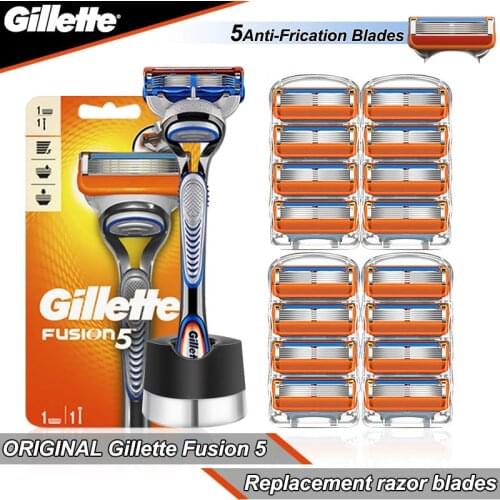 Mens shaver Gillette Fusion 5 Razor Safety Machine razor Cassettes holder For Men Shaving Shave With New Replacement blades