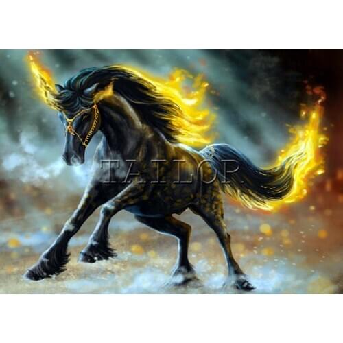 Full square embroidery cuadros 5d diamond painting kit set complet Cross stitch dirll drawing mosaic horse unicorn landscape art