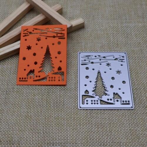 Christmas Metal Cutting Dies House Tree Snowflake Mold for DIY Scrapbook Photo Album Decoration Paper Card Craft 2021