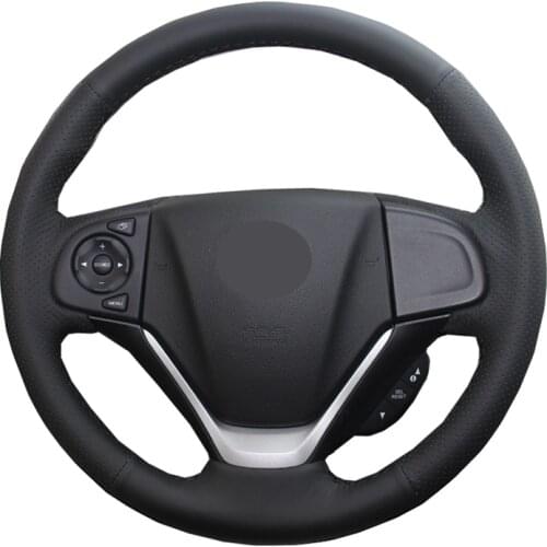 Hand Sewing Car Steering Wheel Cover Wrap Leather Suede For Honda CR-V CRV 2012 2013 2014 2015 2016 Braid on the Steering wheel