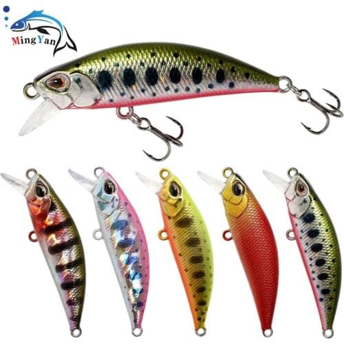 1PCS Minnow Fishing Lure 3D Eyes 50mm 5g Plastic Hard Bait Artificial Lures Wobbler Crankbait Winter Sea Fishing Bass Tackle