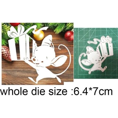 Craft dies metal cutting dies cut die mold Christmas mouse gift Scrapbook dies paper craft knife mould blade punch stencils dies