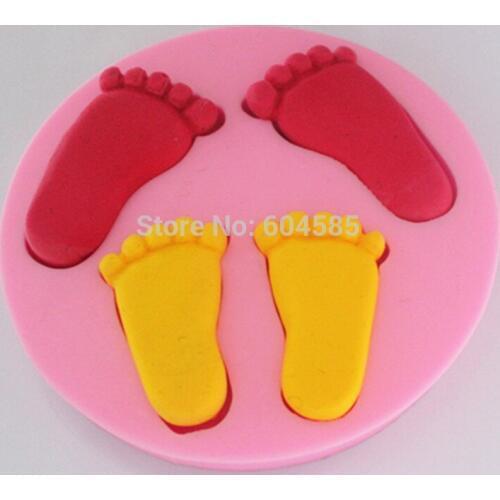 Pretty Baby Feet Fondant Mold Wedding Cake Mould Decoration Baking Tool FM006
