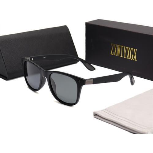 ZXWLYXGX Classic Polarized Brand Design Sunglasses Men Women Driving Square Frame Sun Glasses Male Goggle UV400 Gafas De Sol