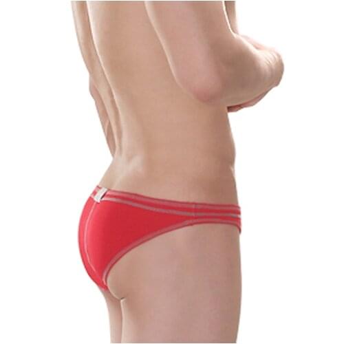 New color block high-elastic breathable comfortable sexy league three-dimensiona male briefs panties pouch underwear men gay