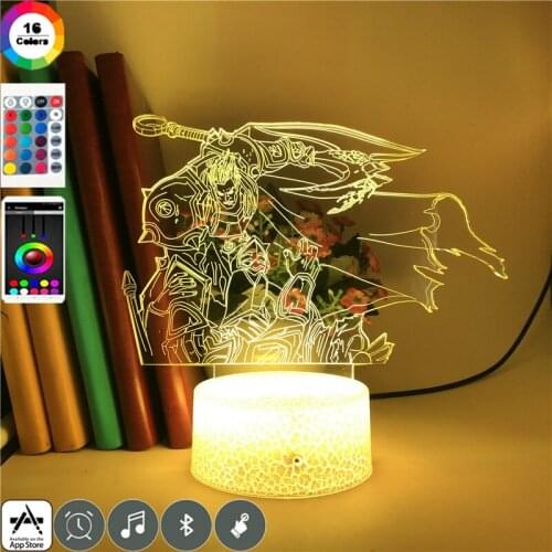 APP Control LED 3D Night Light Lamp League of Legends Nightlight Darius The Hand of Noxus Gaming Room Decor Fans Teenagers Gift