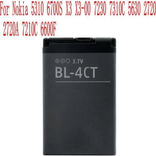 High Quality 860mAh BL-4CT Battery For Nokia 5310 6700S X3 X3-00 7230 7310C 5630 2720 2720A 7210C 6600F Cell Phone