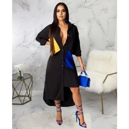 WENDYWU Fashionable Shirt Dresses