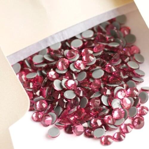 YANRUO 2058HF SS20 4.6-4 Rose Super Hotfix strass applique rhinestones glass crafts crystal hotfix cyrkonie