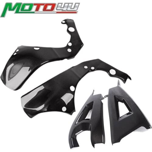 For KAWASAKI ZX10R 2016 2017 Real Carbon Fiber Motorcycle Frame Cover Swing Arm Cover Swingarm protection cap Twill Weave