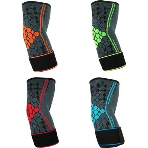 1PCS Adjustable Elbow Support Strap Band Gym Sport Elbow Protective Pads Absorb Sweat Sport Basketball Arm Sleeve Elbow Brace