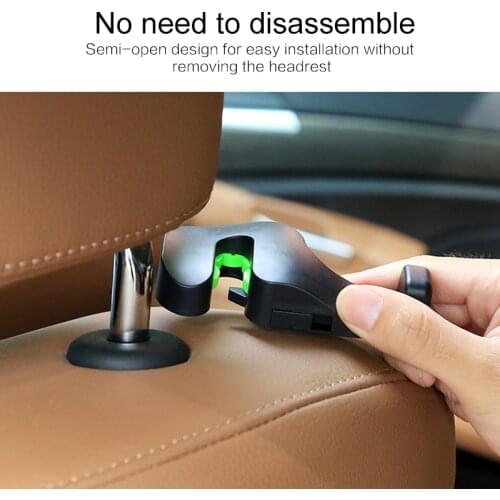2pcs Universal Car Auto Hook Seat Headrest Silica Gel Bag Hanger Holder Car Bracket Car Interior Accessories