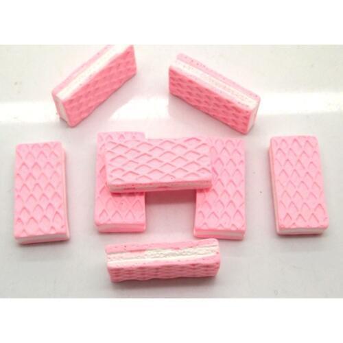 20Pcs Pink Cake Resin Decoration Crafts Flatback Cabochon Scrapbooking Fit Phone Embellishments Beads Diy Accessories