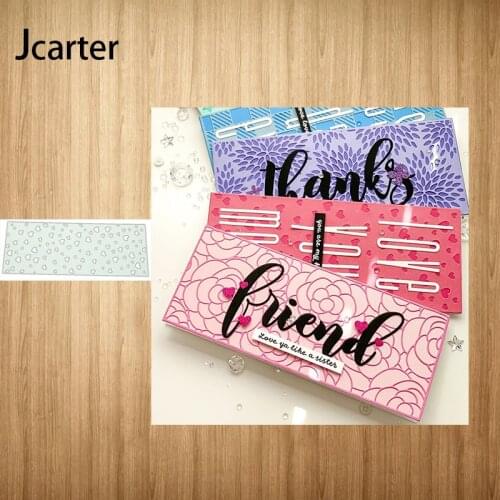 2021 Heart Hollow Rectangle Metal Cutting Dies Shape Scrapbooking Craft Die Cut Stencil Card Make Mould Sheet Decoration Design