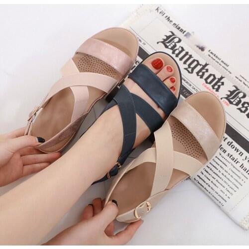 2021 Sandals Women Summer Shoes Soft Holiday Women Beach Sandals Laides Wedges Sandals Plus Size 42