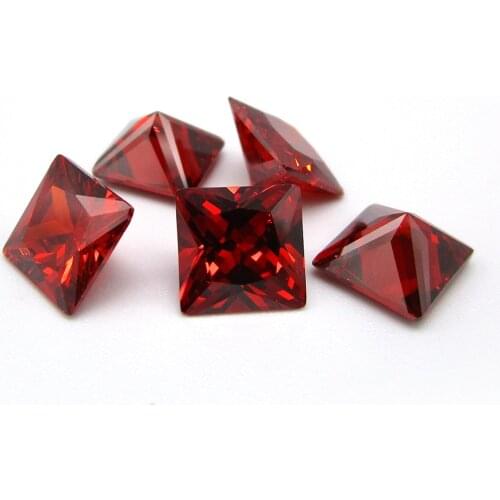 50pcs/Lot Free Shipping 11x11mm Pick Colors Square Cut Cubic Zirconia Stone Loose Synthetic Gems