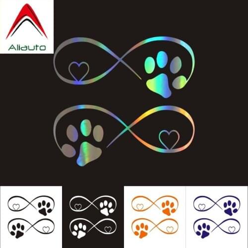 Aliauto Creative Funny Car Stickers Dog Cat Paw Love Automobiles Motorcycles Accessories Anti-UVe Vinyl Decal,17cm*7cm